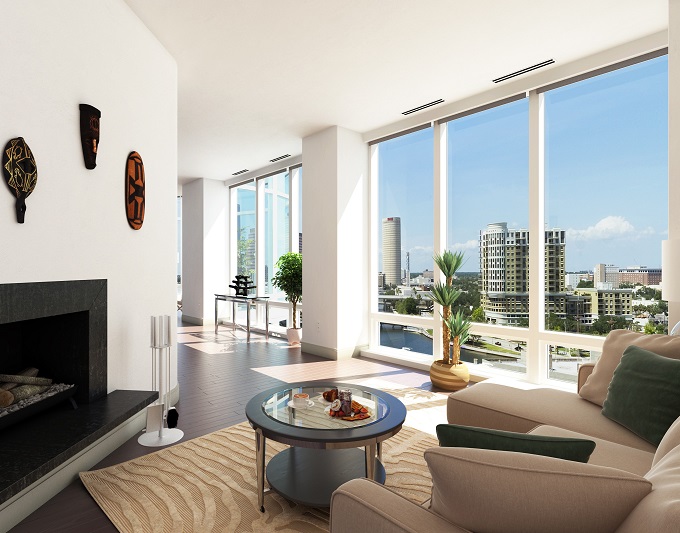 פנטהאוז יוקרתי למכירה - סלון מעוצב